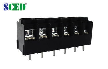 Messing UL94 V0 des PBT-Sperren-Verteiler-6.35mm der Neigungs-300V 15A