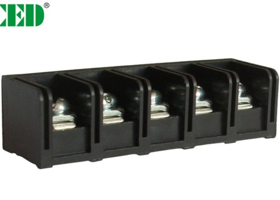Schwarze Energie-Verteiler der Sperren-20A mit 2-12 Polen der Messing-PBT 11mm Neigung