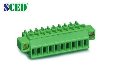 Montageohren Steckklemmenblöcke 8 A Buchsen Raster 3,5 mm Grün
