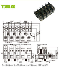 Elektrische Zufuhr durch Messingperforierung 15mm M5 der Verteiler-Verbindungsstück-85A