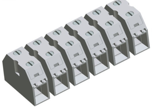 50 A Durchführungs-Kupfer-Klemmenblock, Rastermaß 13,5 mm, 2–16 Pole