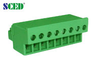 Grüne Farbe, 3,81-mm-Raster, steckbare Klemmenleiste, weibliche Teile, 300 V, 10 A