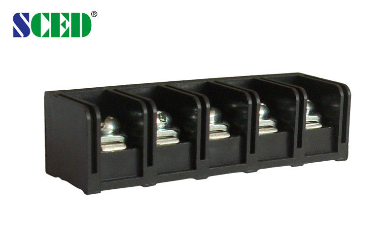 Schwarze Energie-Verteiler der Sperren-20A mit 2-12 Polen Neigung des Messing-PBT 11mm