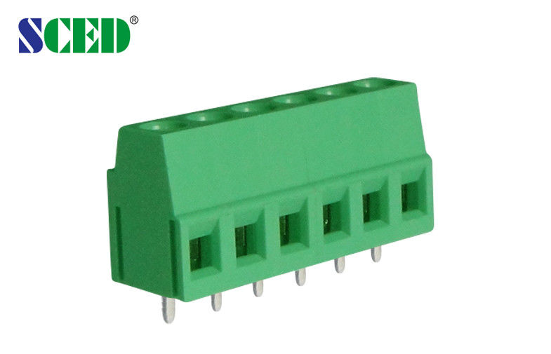 Single Deck 300V 10A PCB Terminal Block M3 2-24 Pole 5.08mm Raster