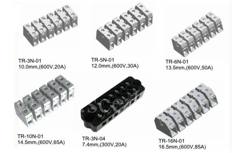 Terminalanschlussleiste 2-16 Polen 600V 65A PA66 der Neigungs-14.5mm