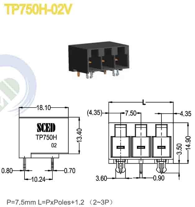 Flexible Design Steckvorrichtung 7.5mm 300V 32A mit Kupfervorrichtung UL CE