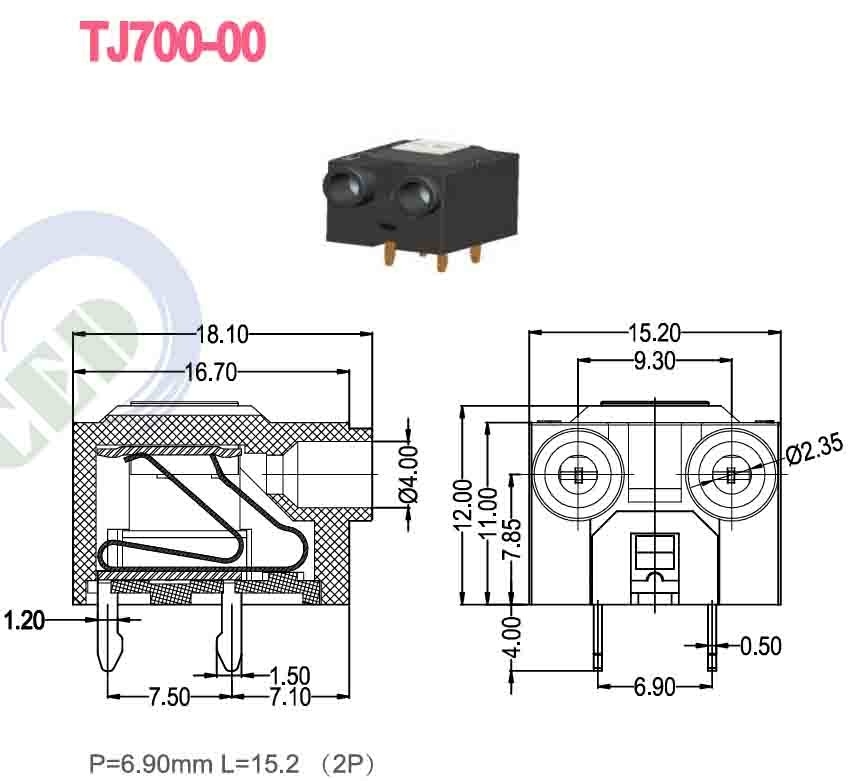 Schwarzer 300V 10A PBT-Schraubenschluss für elektrische Verbindungen -40C-105C