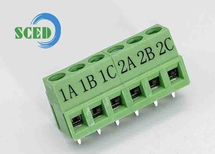 Grün 5,08mm 300V 10A PA66 PCB-Terminalblock Euro-Typ für automatische Steuerung