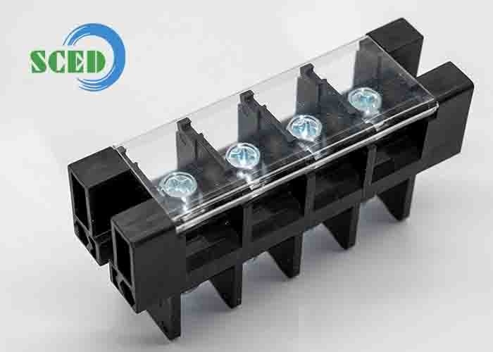 21.00mm PBT-Zufuhr durch 180A-Panel Mount Perforations-Terminalblock mit Kunststoffabdeckung