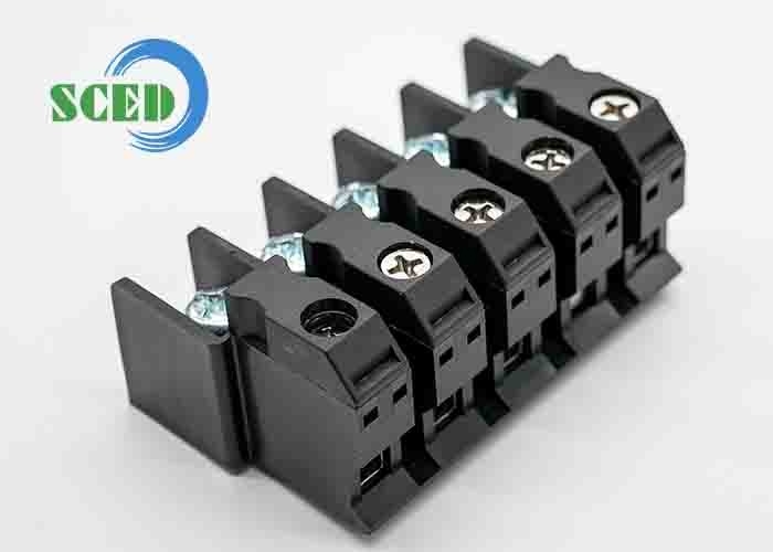 Durchspeisung 90A 600V PA66 M5 Perforationsterminalblock 15.00mm 4-20 AWG