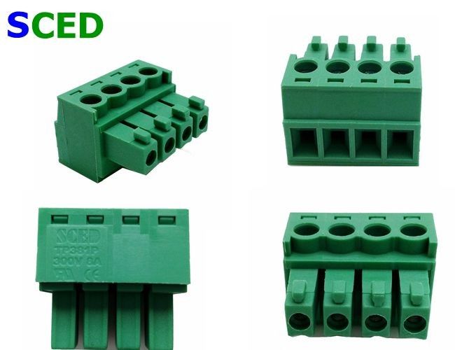 300V 8A PCB Plug In Terminal Block 3.81mm Pitch Pluggable Terminal Block