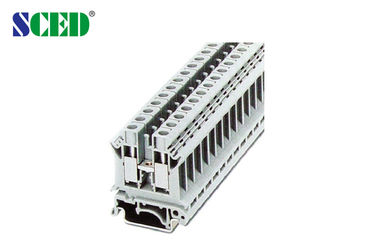 Einfache Installation 16mm2 Din Rail Terminal Block 800v / 76A Messing 10mm Entfernung