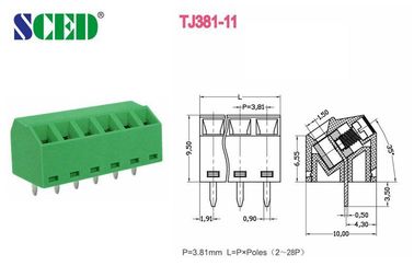 Schnellkupplung 16-24 AWG-Lehre 45 Grad-Schraubklemme-Klemmenblock 2 Pin - 28 Pin 3.81mm