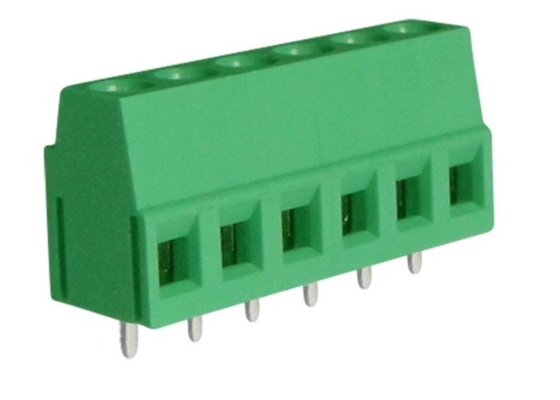 grüne Farbe des 5.08mm Neigung PWB-Schraubklemme-Klemmenblock-300V 10A M3 2-24 Polen