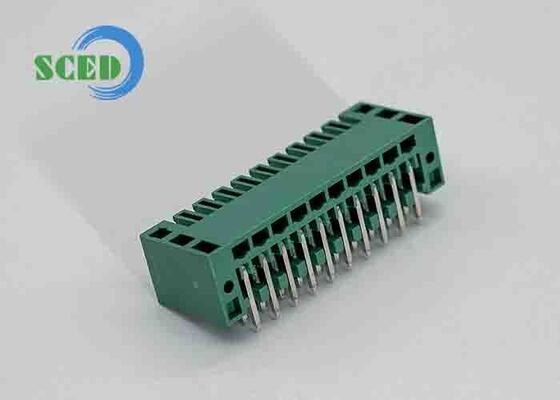 45 Grad Draht-Eingangstechnik-Anschlussblock mit 1,4 mm PCB-Lochdurchmesser und Phosphor-Bronz-Anschluss für sichere elektrische Verbindungen