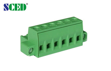 Verstopfen Sie weiblichen Einsteckklemme-Klemmenblock 300V 18A 2P - 22P der Neigungs-5.08mm