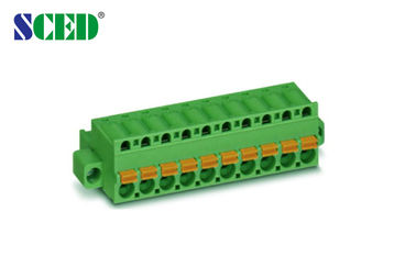 Verstopfen Sie Einsteckklemme-Klemmenblock-weibliche Neigung 5.08mm 300V 18A 2P - steckbarer Verteiler 20P